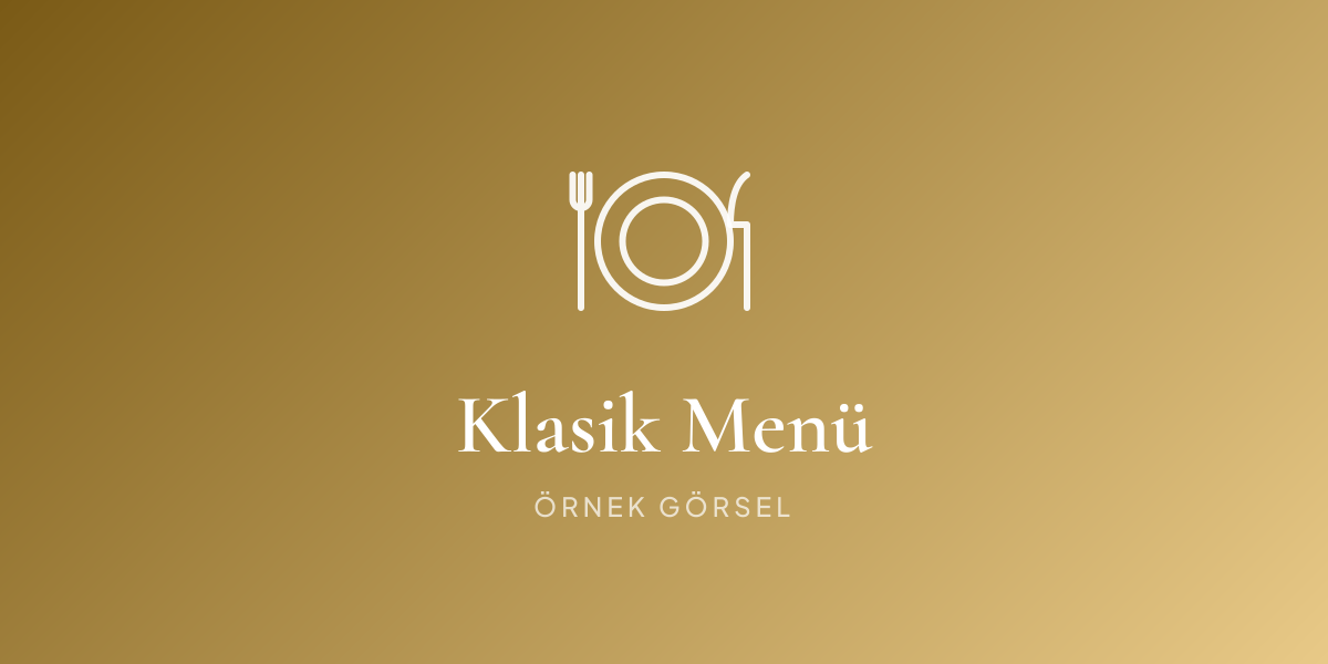 Klasik Menü 1