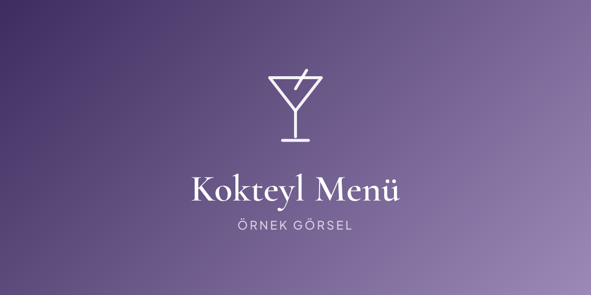Kokteyl Menü 2