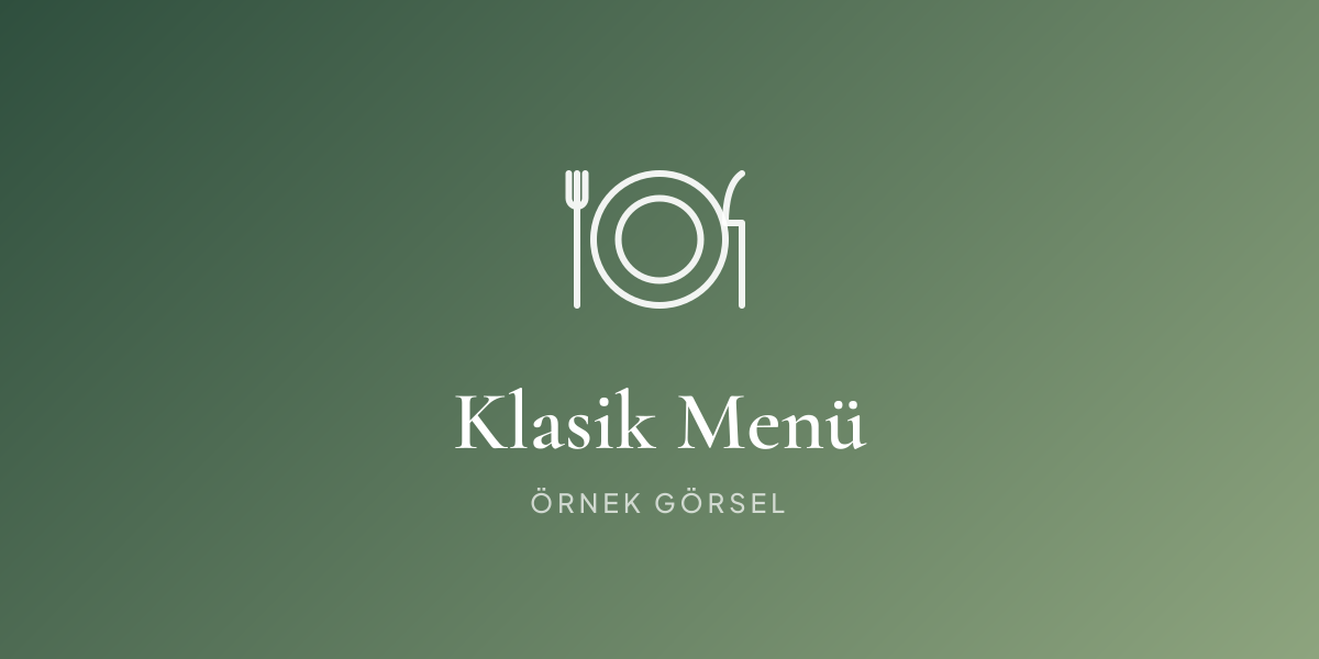 Klasik Menü 3