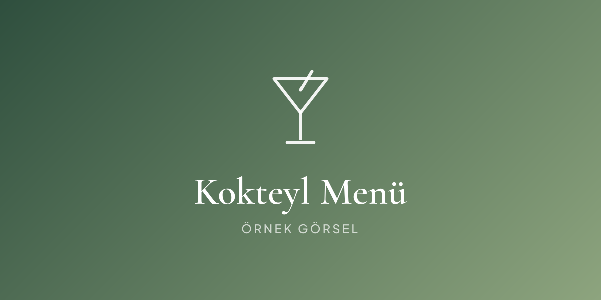 Kokteyl Menü 1
